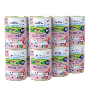 BALTICA Karma mokra dla psa jagnięcina z malinami 400 g 