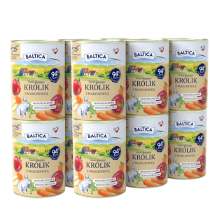 BALTICA Karma mokra dla psa królik z marchewką 400 g