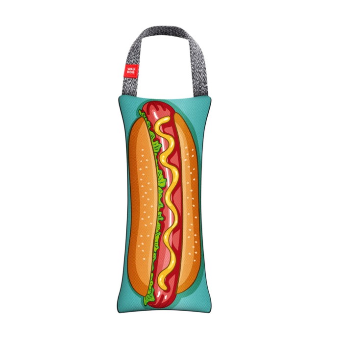 Collar WauDog szarpak dla psa z piszczałką Hot Dog M
