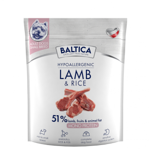 BALTICA Karma dla psa Hipoalergiczna Jagnięcina z ryżem S 1kg