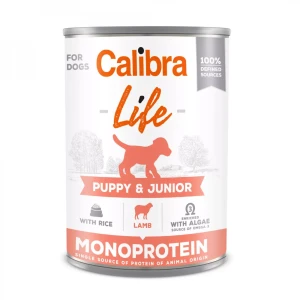 Calibra Karma mokra dla psa monoprotein puppy & junior jagnięcina z ryżem 400g