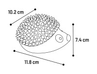 Flamingo Zabawka dla psa Dental Stekkie Hodgehog. Materiał: guma termoplastyczna/TPR. Pomaga zapobiegać powstawaniu płytki nazębnej. Wypustki masują dziąsła. Z piszczałką dla dodatkowej zabawy_5