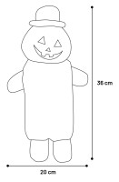 Flamingo Zabawka dla psa Halloween Pan Dynia. Pomarańczowa zabawka w kształcie dyni, pluszowa. Z piszczącym i trzeszczącym dźwiękiem dla dodatkowej zabawy_3