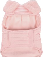 Flamingo Kurtka dla psa Guzzi różowa. Zapięcie na rzep w okolicy brzucha i szyi. Od wewnątrz wykończona miękkim polarem. Z otworem na podpięcie smyczy do obroży. Z futerkiem i ozdobną kokardką. _3