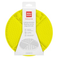 Collar Waudog mata do lizania i powolnego karmienia dla zwierząt żółta
