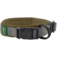 Hunter Obroża dla psa Maldon w odcieniu oliwkowym. Wygodna wyściółka z miękkiego, oddychającego materiału siateczkowego. Z odciążeniem. Bezstopniowa regulacja. Niezwykle wytrzymała, cicha i lekka pętla do zaczepienia smyczy_2