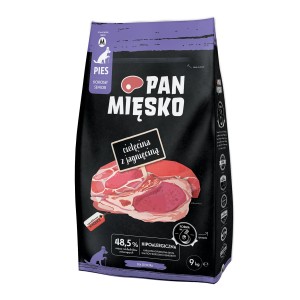 Pan Mięsko Karma sucha dla psa Cielęcina z jagnięciną M 9 kg 