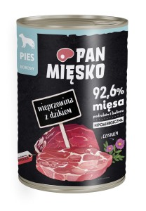 PROMOCJA Pan Mięsko Karma mokra dla psa wieprzowina dzik 400g