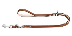 Hunter Smycz przepinana Virginia rudo/beżowa ze skóry bydlęcej  13/200 cm