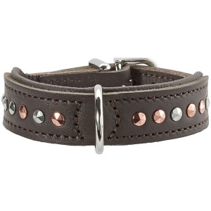 Hunter obroża San Diego ze skóry bydlęcej ciemny brąz 27