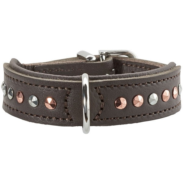 Hunter obroża San Diego ze skóry bydlęcej ciemny brąz 27