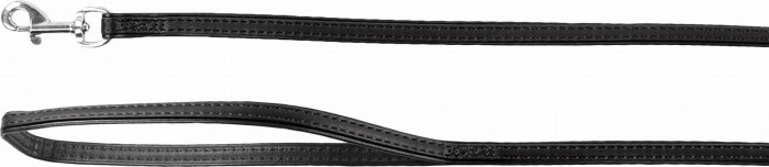 Flamingo Smycz ze sztucznej skóry dla psa Monte Carlo czarna  18/100 cm