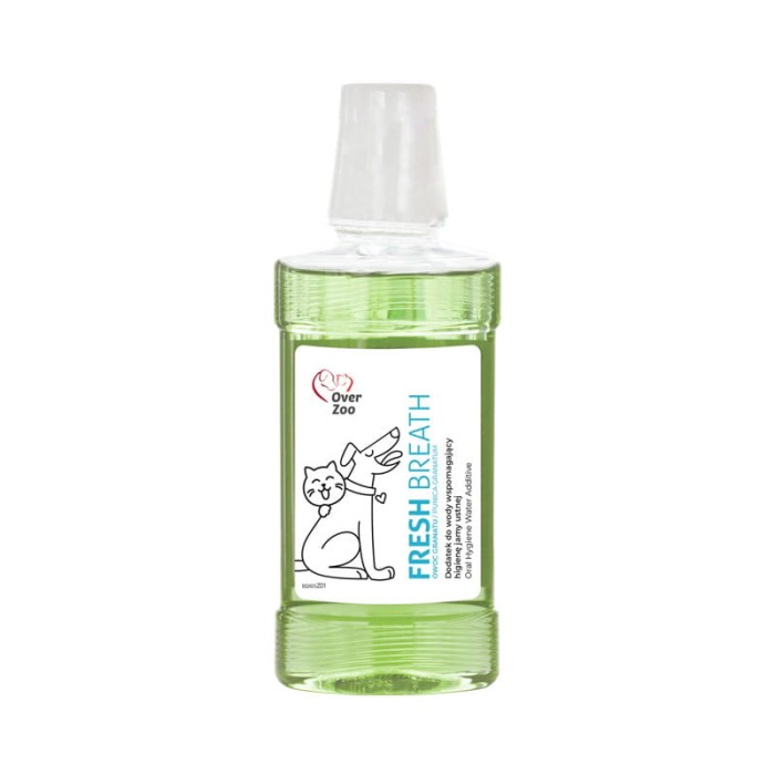 Over Zoo Fresh Breath Płyn do higieny jamy ustnej dla psów i kotów 250 ml