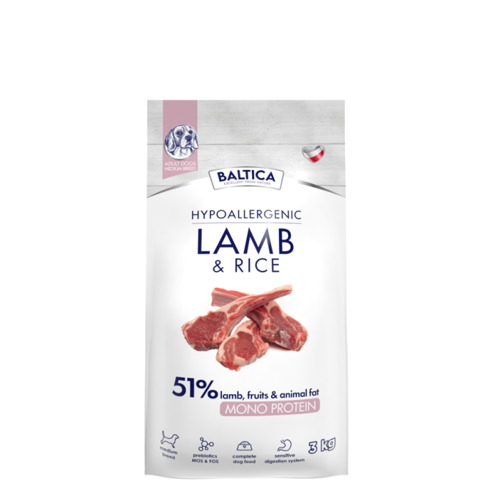 Baltica Karma sucha dla psa Baltica Adult Lamb&Rice M 3 kg