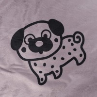 Flamingo Kocyk dla szczeniaka Oddi Rectangle. Materiał: plusz. Gramatura pluszu: 220 g/m². Można prać w temperaturze 30°C. Wykończony lamówką_3