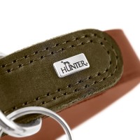 Hunter Obroża skórzana dla psa Lemvig koniakowo-oliwkowa_4