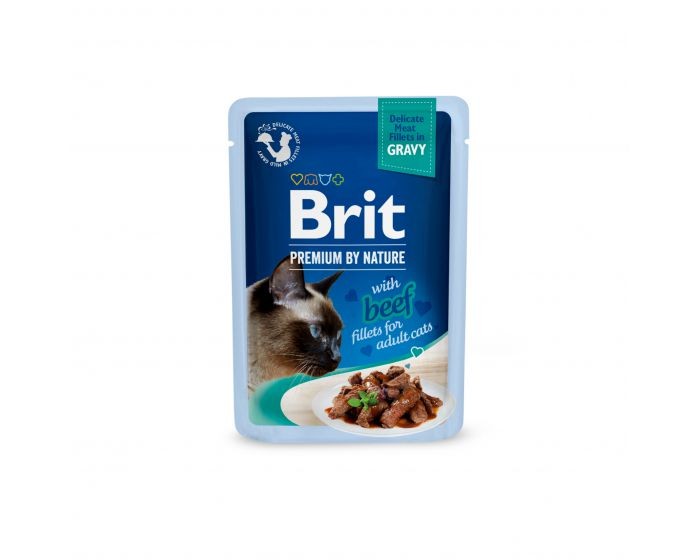 Brit Care Karma mokra dla kotów POUCH GRAVY FILLETS WITH BEEF 85 g