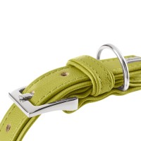 Hunter Obroża dla psa ze sztucznej skóry Amalfi limonkowa_4