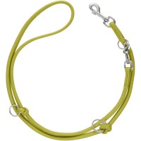 Hunter Smycz przepinana dla psa ze sztucznej skóry Amalfi Round limonkowa_2