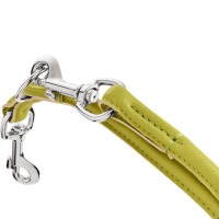 Hunter Smycz przepinana dla psa ze sztucznej skóry Amalfi Round limonkowa_4