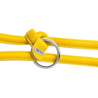 Hunter Smycz przepinana dla psa ze sztucznej skóry Amalfi Round żółta_3
