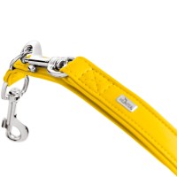 Hunter Smycz przepinana dla psa ze sztucznej skóry Amalfi żółta_2