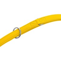 Hunter Smycz przepinana dla psa ze sztucznej skóry Amalfi żółta_3