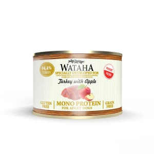 WATAHA MONO PROTEIN ADULT DOG 94,4% KARMA DLA PSA INDYK Z JABŁKIEM 185 G