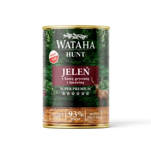 Wataha Hunt Mono Protein 93% Adult Karma dla psa Jeleń z kaszą gryczaną i żurawiną 400 g