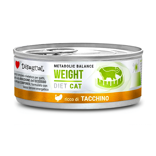 Disugual Karma mokra dla kota Weterynaryjna WEIGHT Indyk 85 g