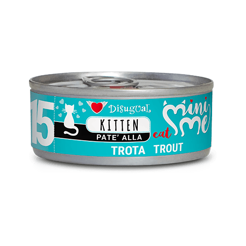 Disugual Karma mokra dla kociąt MINI-ME 15 Pstrąg 85 g