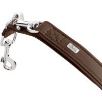 Hunter Smycz przepinana dla psa ze sztucznej skóry Amalfi czekoladowa_2 metry