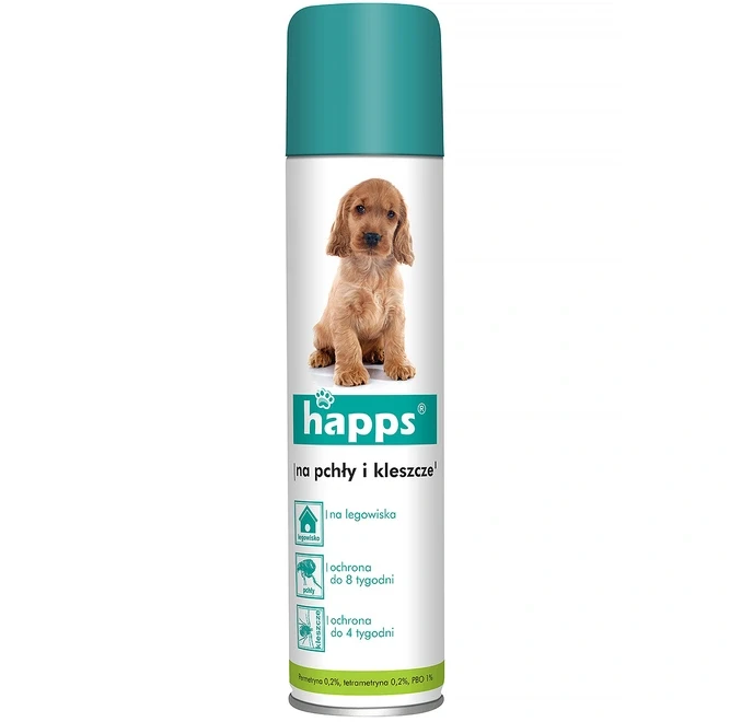 HAPPS – Spray na pchły i kleszcze dla psów 250 ml