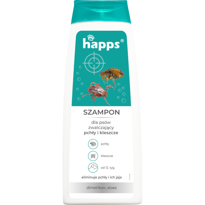 HAPPS – szampon dla psów zwalczający pchły i kleszcze 250 ml