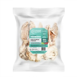 Meat Stuff Ucho królicze z futrem - gryzak dla psa 500 g