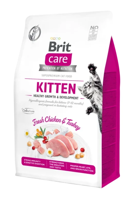 Brit Care Cat Kitten Karma dla kociąt Healthy Growth & Development Fresh Chicken & Turkey 400 g