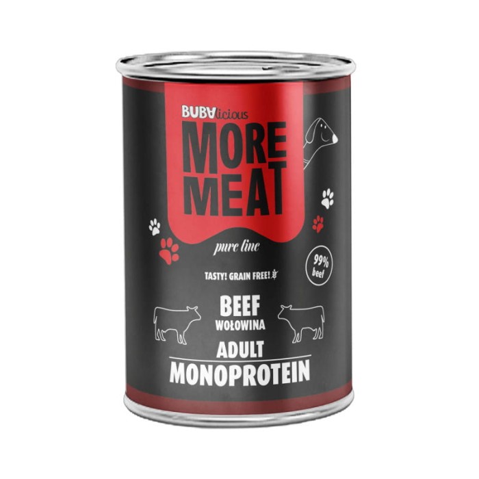 BUBAlicious More Meat mono karma dla psa Pure Line WOŁOWINA 400g