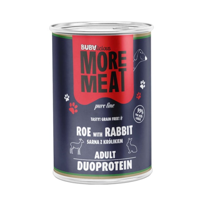 BUBAlicious More Meat duo karma dla psa Pure Line SARNA KRÓLIK400g