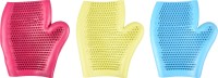 Flamingo Gumowa rękawica dla psa Glove. Gumowe ząbki mogą być również użyte jako masażer oraz do rozprowadzania szamponu podczas kąpieli pupila.