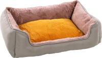 Flamingo Sofa dla psa Oddi żółta. Materiał: plusz i tkanina z wypełnieniem: włókno poliestrowe. Gramatura pluszu: 220 g/m²; gramatura tkaniny: 110 g/m² Zdejmowany pokrowiec. Antypoślizgowy spód