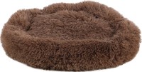 Flamingo Legowisko dla psa i kota okrągłe Pacha brązowe. Materiał: plusz z wypełnieniem: włókno poliestrowe. Gramatura pluszu: 270 g/m². Prać ręcznie. Antypoślizgowy spód