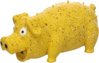 Flamingo Zabawka dla psa Freckles Pig Mix. Materiał: lateks Z 'chrumkającym' dźwiękiem w środku. Żółta