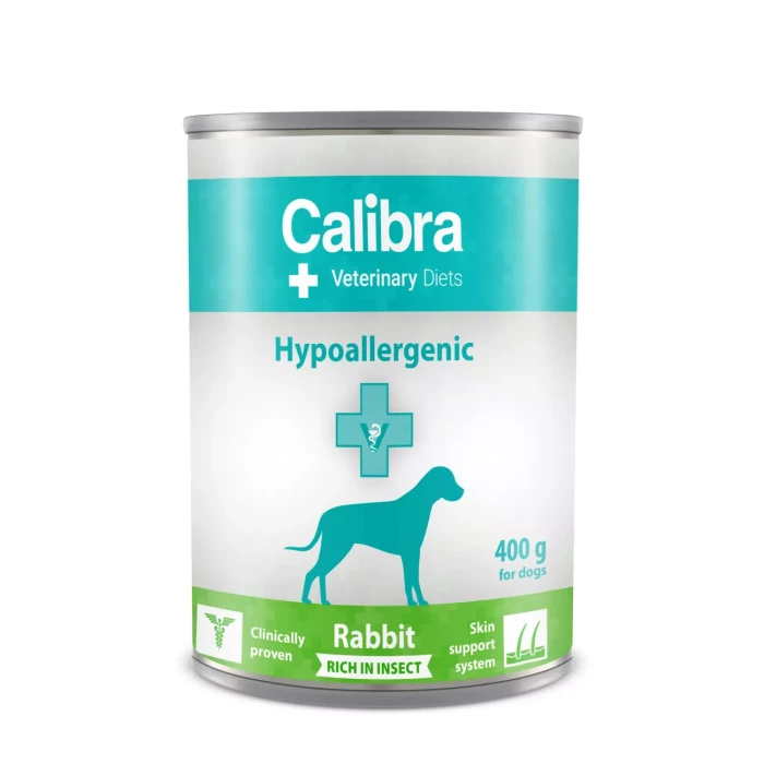 Calibra Karma weterynaryjna dla psa Dog Hypoallergenic Rabit&Insect 400 g