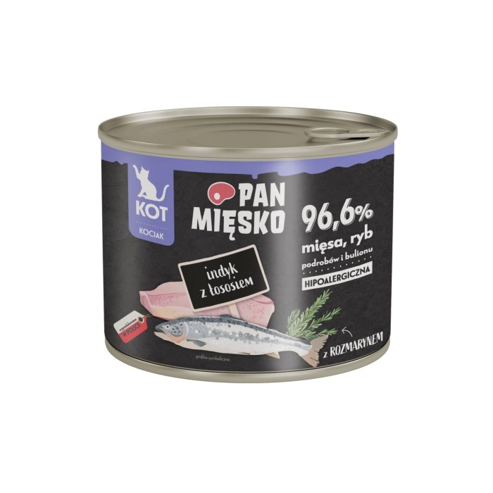 Pan Mięsko Karma mokra dla kota Indyk z łososiem (kociak) 200 g