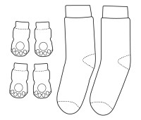 Flamingo Świąteczne skarpetki dla psa i właściciela