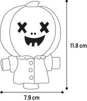 Flamingo Zabawka gumowa Halloween dla psa Dynia pomarańczowa