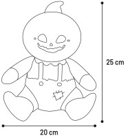 Flamingo Zabawka Halloween dla psa Dynia Little Man