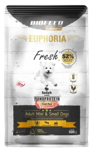  EUPHORIA Fresh Karma dla psów Turkey Monoprotein (mini i małe rasy) 0,5 kg