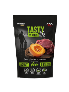Tasty Dogs Life Mokra karma dla psów JELEŃ 90% - danie w galaretce (saszetka) 500 g