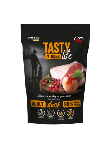 Tasty Dogs Life Mokra karma dla psów  KACZKA 90% - danie w galaretce (saszetka) 500 g